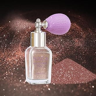 Body Glitter Spray, 30ML Loose Body Shimmer Powder Hair Spray Rose Pink Glitter Sparkle Highlighter Makeup Christmas Festival Rave Accessories for Clothes Hair Face Nail Art