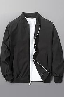 Men's Bomber Jacket Fashion Stylish Lightweight Windbreaker Spring Fall Casual Jackets for Men