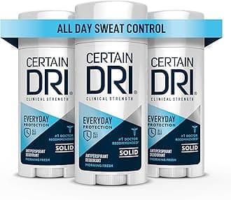 Certain Dri Antiperspirant Deodorant | Everyday Strength Clinical | All Day Protection Against Odor and Sweating | Solid | 2.6 oz | 3 Pack