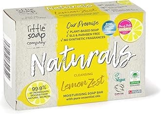 Natural Range - Lemon Zest Soap Bar, 100g | Vegan, Cruelty Free & Antibacterial, No SLS or Parabens | Eco Friendly Body, Face & Hand Soap with Cleansing Lemon Essential Oils
