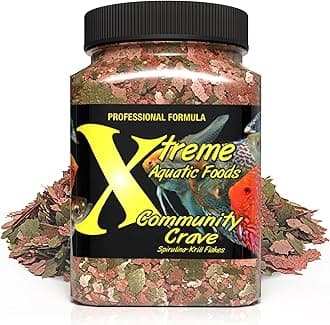 Xtreme Community Crave Flake - Krill & Spirulina Blend for Vibrant Colors, Immune Support and Digestive Health, Tropical & Freshwater Fish Nutrition – Premium Community Aquarium Food (3.5oz)