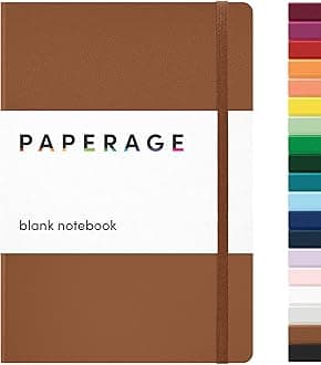 Blank Journal Notebook, (Cognac), 160 Pages, Medium 5.6 inches x 8 inches - 100 GSM Thick Paper, Hardcover