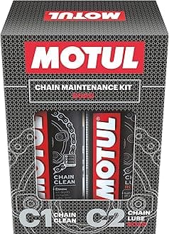Motul Chain Lube & Chain Cleaner Combo for Bikes – C2 Lubrication + C1 Deep Cleaning Spray for Superior Chain Care, Suitable for All Motorcycles, 150 ml Each