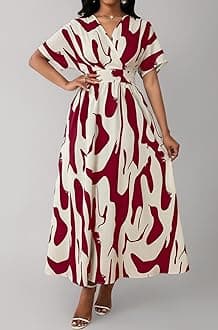 Printed Maxi Dress for Women | Trendy Long One Piece Summer Outfit | Lightweight Flared Dress for Casual & Holiday Wear