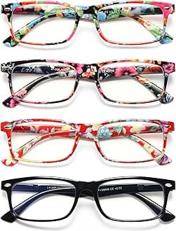 Reading Glasses for Women, Stylish Blue Light Blocking Readers, Ladies Eyeglasses, Fashion Computer Eye Glasses