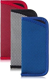 TRIUMPH VISION 3 Pack Reading Glasses Pouch - Soft Eyeglasses Bag Portable Cloth Eyewear Case