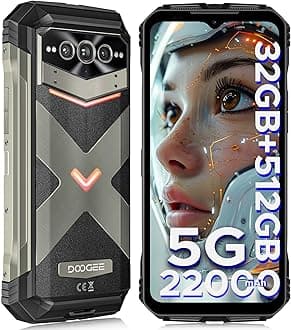 V MAX Pro Rugged Smartphone 5G, 22000mAh/33W, 512GB/TF 2TB Rugged Phone, 6.58” 120Hz FHD+, 108MP+20MP Night Vision, 5G Dual SIM Waterproof Phone, Face/Fingerprint Unlock/NFC, Gray