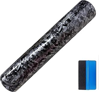 Forged Carbon Fibre Vinyl Sticker, Silver, Bubble-Free, Air Release, DIY Sticker, Car, Vehicle, Motorcycle, Self-Adhesive (150 cm x 150 cm)