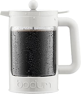 Bodum K11683-913US-1 BEAN Cold Brew Coffee Maker, 51 Oz, Bright White