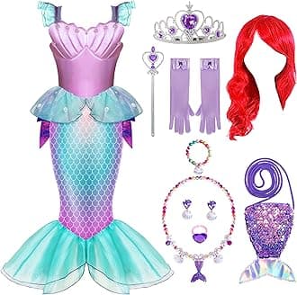 Spooktacular Creations Halloween Mermaid Costume for Girls, Little Mermaid Dr...