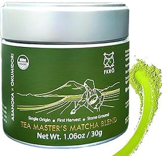 Organic Tea Master's Ceremonial Grade Japanese Matcha Green Tea Powder. 1st Harvest, Single Origin, Sugar-free. Flown in Fresh from Japan Every Month (30g/1.06oz) Tin