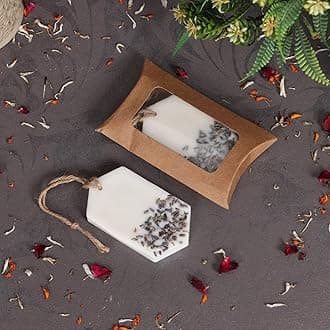 Sachet Tablet Handmade Wax Sachet Lavender Scents Home Fragrance for Air Freshner, Wardrobe Freshener, Closets, Drawers, Cupboards, Car, Shoes Racks, Kitchen (Lavender Pack of 2)