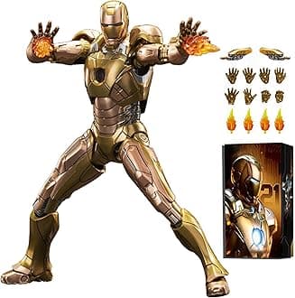 LonullyMege 7 inch Ironman MK21 Action Figure Exquisite Painting with Lots of Accessories Collectable Toy(1/10 Scale)