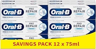 Pro-Science Advanced Gum & Enamel, 900 ml (75 ml x 12) Pro-Repair Fresh White Toothpaste