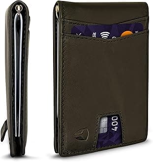 Bryker Hyde RFID Blocking Slim Minimalist ID Outside Front Pocket Wallet, Money Clip, 11/14 Slots, Leather Wallet