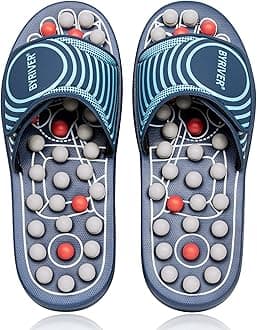BYRIVER Spring Massage Slippers Sandals Shoes, Circulation Foot Calf Leg Massager, Neuropathy Arthritis Plantar Fasciitis Feet Pain Relief, Christmas Gift for mom dad. (05S)