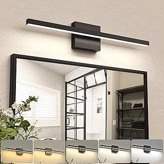 NIORSUN 23.6 inch Black Bathroom Vanity Light,14W 5CCT Dimmable LED Bathroom Lighting Fixtures Over Mirror, Modern Vanity Lights for Bathrooms Restroom Mirror- ETL Certified