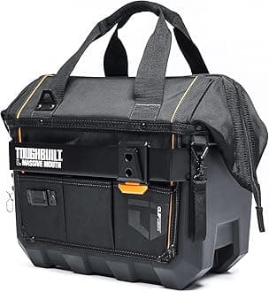 ClipTech Series – 16" Massive Mouth Tool Bag, Heavy-Duty Wide-Mouth Storage Bag Rigid Frame 1680D Ballistic Fabric, Reinforced Handles Waterproof Base (TBL-CT-62-16A)