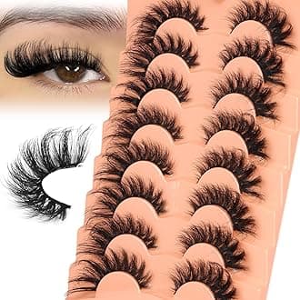 Mink Lashes Cat Eye Lashes Volume Fox Eye False Eyelashes Lashes Natural 6D D-Curly Volume Fake Eyelashes Soft Handmade Lashes that Look Like Extensions Lashes Pack