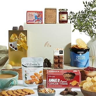 Luxury Treats Hamper - Birthday Hampers Gift Basket for Women & Men - Gourmet Food Hamper with Indulgent Chocolates, Truffles, Biscuits, Tea & Sweet Snacks - Thank You & Celebration Gift