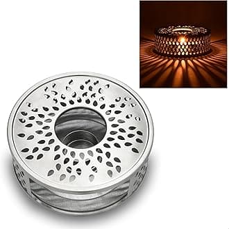 Creano Tea Pot Warmer - Made of Stainless Steel with Tea Light Holder - Tea Warmer, Coffee Warmer, Tea Light - Stable Does Not Rattle - Suitable for All Teapots