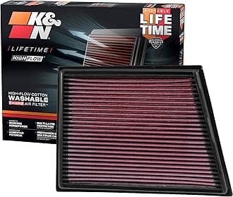 K&N Engine Air Filter: High Performance, Premium, Washable, Panel Filter: 2014-2019 (Active Tourer, Gran Tourer, X1, X2, Cooper, Cooper Clubman, Cooper Countryman, One), 33-3025