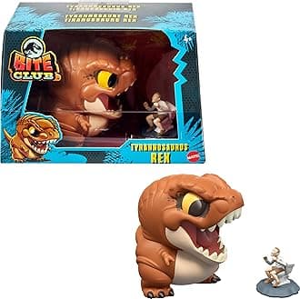 Jurassic World Bite Club Dinosaur Action Figure & Accessory, Tyrannosaurus Rex Chubby-Stylized Toy Collectible