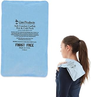 Core Products Soft Comfort CorPak – Reusable Hot & Cold Therapy Pack, Ice Pack for Injuries, No-Frost Compress for Muscle, Back & Joint Pain Relief – 6" x 10", Made in USA