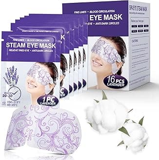 ProCIV 16 Packs Steam Eye Masks for Dry Eyes, SPA Warm Eye Mask, Relief Eye Fatigue Hot Sleep Eye Mask for Puffy Eyes Mask (Lavender)