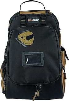 - MELOTOUGH Electricians Tool Bag Backpack Welding Helmet Bag Heavy Duty Tool Bag Backpack for Men Tool Organizer Bag for Electrician, Carpenter, Construction,HVAC,Welder（Khkai）