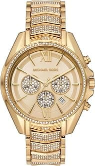 Michael Kors Women's Whitney Quartz Watch with Stainless Steel Strap, Gold, 20 (Model: MK6729)