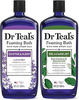 Dr Teal's Foaming Bath with Pure Epsom Salt, Lavender & Eucalyptus, 34 fl oz (Pack of 2)