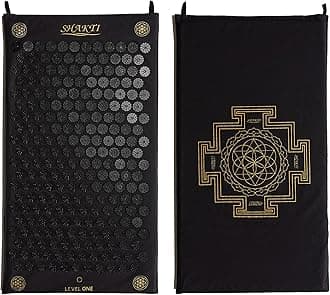 ShaktiMat Acupressure Mat for Relaxation, Massage Muscles, Aid Sleep & Unlock Inner Tension, Similar to Acupuncture, No Needles Required (Classic, Level 1, Shakti Black)