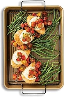 Nordic Ware High-Sided Oven Crisp Baking Tray Nonstick Bakeware, Half Sheet