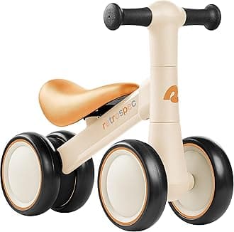Retrospec Cricket Baby Walker Balance Bike with 4 Wheels for Ages 12-24 Months - Toddler Bicycle Toy for 1 Year Old’s - Ride On Toys for Boys & Girls