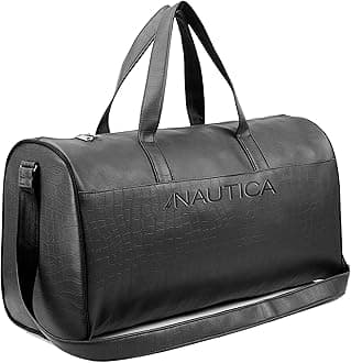 Unisex PU Duffle Bag for Travel | Stylish Leatherette Cabin Luggage | Compact, Comfortable & Spacious Hand Duffel Bag for Weekend Trips, Gym & Office | Suitable for Men and Women | Black