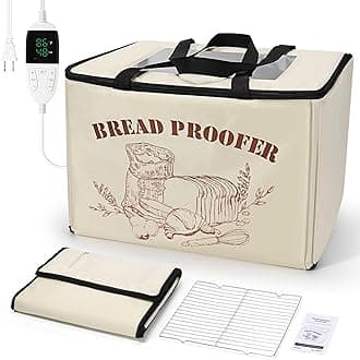 Folding Bread Proofing Box, Dough Proofer with Shelf, Adjustable Temp (68–132℉) & 0–99H Timer, Sourdough Starter Warmer for Home Bread & Pizza Baking