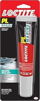 Loctite PL Marine Fast Cure Adhesive Sealants, Waterproof Construction Glue for Fiberglass, Vinyl, Glass & More - 3 fl oz Cartridge, Pack of 1