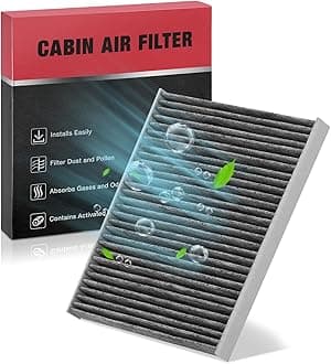 BDFHYK Cabin Air Filter with Activated Carbon Compatible with Jeep Wrangler 2018 2019 2020 2021 2022 2023, Gladiator 2020 2021, Replace# CF12450, 68301863AA