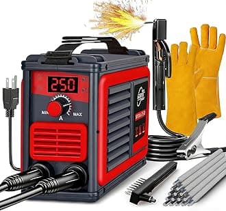 Welding Machine, Upgraded MMA-250A 110V Welder Machine,Portable Stick Welder IGBT Digital Display LCD,Home DIY Arc Welder,Hot Start Arc Force Anti-stick Mini Welder