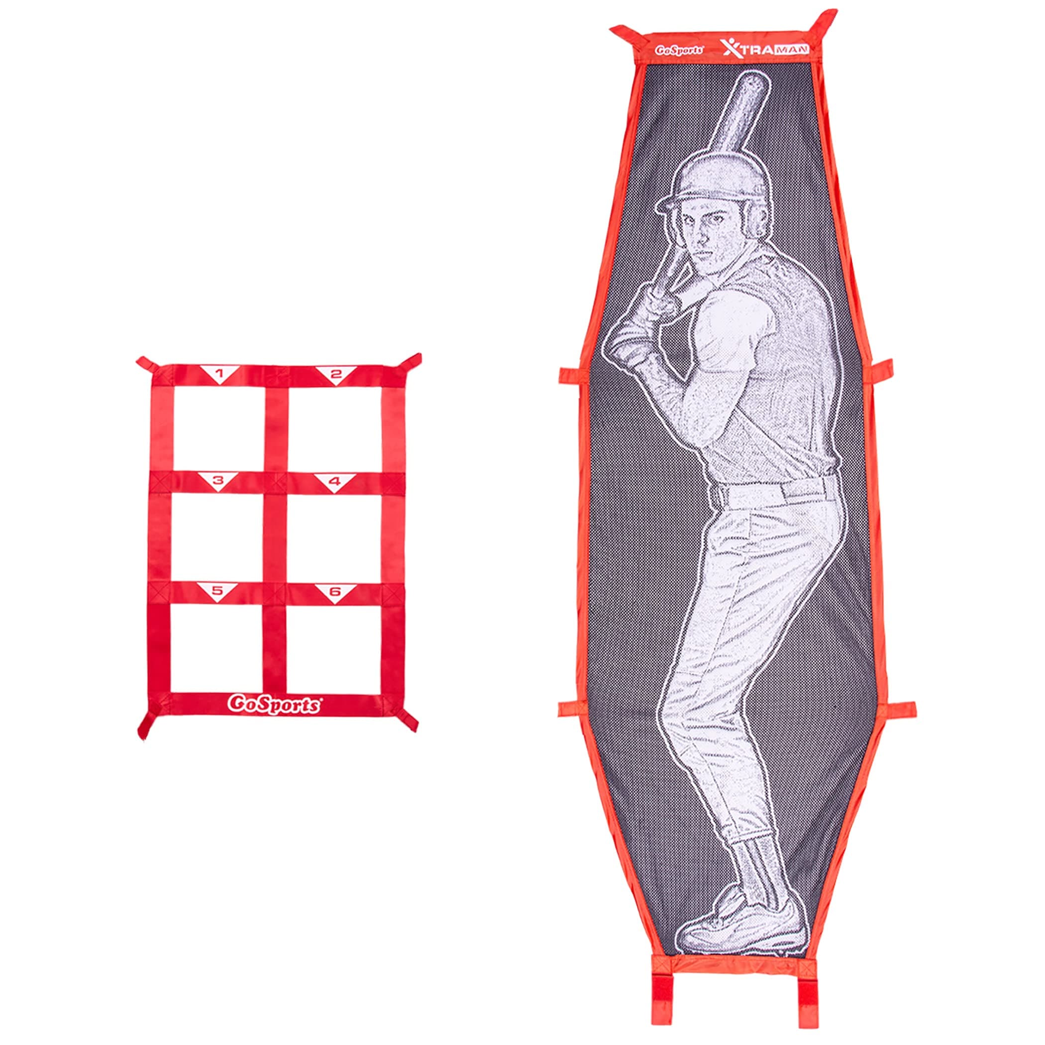 Baseball & Softball Pitching Kit - Practice Accuracy Training with Strike Zone & XTRAMAN Dummy Batter