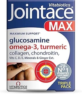 Max - Maximum Joints & Cartilage Support - Includes Turmeric, Glucosamine & Chondroitin, Omega-3, Ginger & Collagen