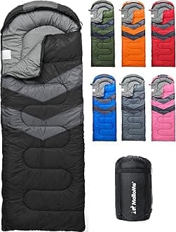 MalloMe Sleeping Bags for Adults Cold Weather & Warm - Backpacking Camping Sleeping Bag for Kids 10-12, Girls, Boys - Lightweight Compact Camping Gear Must Haves Hiking Essentials Sleep Accessories