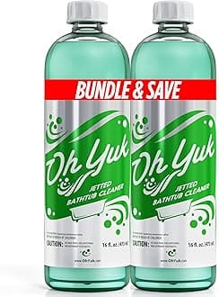 Oh Yuk Jetted Bathtub Cleaner for Jet Tubs, Whirlpools, The Most Effective Jetted Tub Cleaner, Septic Safe | Two 16 Ounce Bottles!