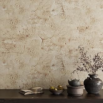 VaryPaper 15.7" x 78.7" Industrial Tan Concrete Peel and Stick Wallpaper Textured Concrete Contact Paper for Walls Countertops Removable Self Adhesive Cement Vinyl Wall Paper for Bedroom Living Room