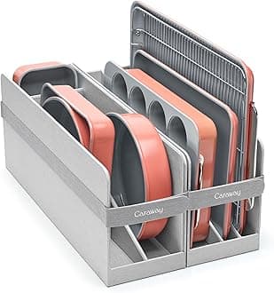 Caraway Nonstick Ceramic Bakeware Set (11 Pieces) - Baking Sheets, Assorted Baking Pans, Cooling Rack, & Storage - Aluminized Steel Body - Non Toxic, PTFE & PFOA Free - Perracotta
