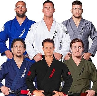 Elite Sports BJJ GI for Men IBJJF Kimono BJJ Jiujitsu GIS W/Preshrunk Fabric & Free Belt (See Special Sizing Guide)