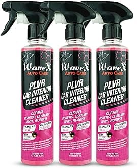 Wavex Car Interior Cleaner 350ml X3 | Car Interior Cleaner for Plastic, Leather, Vinyl & Rubber | Important Car Cleaning Accessories, Works well as a Car Dashboard & Leather Seat Cleaner (Pack of 3)