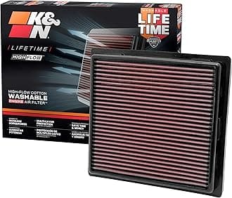 High-Flow Original Lifetime Engine Air Filter: Increase Power: Premium, Washable: Compatible with 2011-2025 Toyota/Lexus/Mitsubishi/Fiat: (See Product Description for Select Models) 33-2457