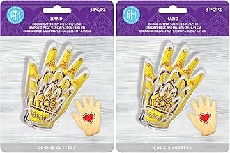 R&M Hand Shaped Cookie Cutter 3-Piece Set (Pack of 2)